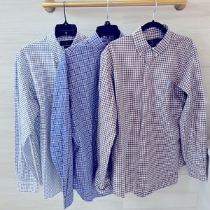 LOT (3) RALPH LAUREN 100% Cotton Stretch Long Leeve Button Down Shirts-SZ LARGE